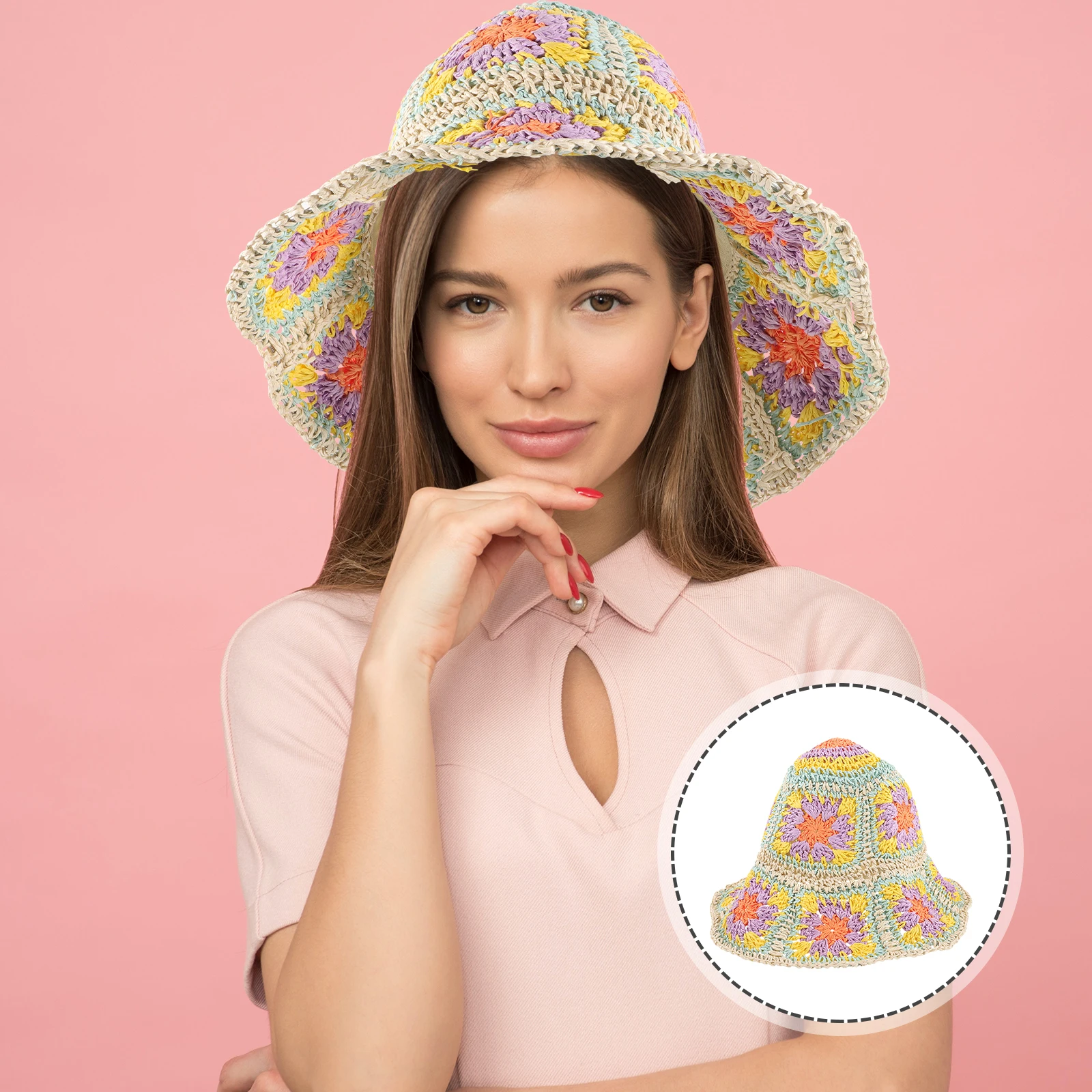 H made Women Girls Summer Beach Summer Bucket nament Party Casual Bucket Outdoor Sun Protection Woven Hat Hat
H made Women Girls Summer Beach Summer Bucket nament Party Casual Bucket Outdoor Sun Protection Woven Hat Hat