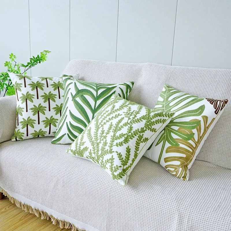 45x45cm Nordic Green Plants Embroidered Pillow Cover Pillowcases Leaf Cushion Cover Decorative for Sofa Bedroom Home Decor
45x45cm Nordic Green Plants Embroidered Pillow Cover Pillowcases Leaf Cushion Cover Decorative for Sofa Bedroom Home Decor
