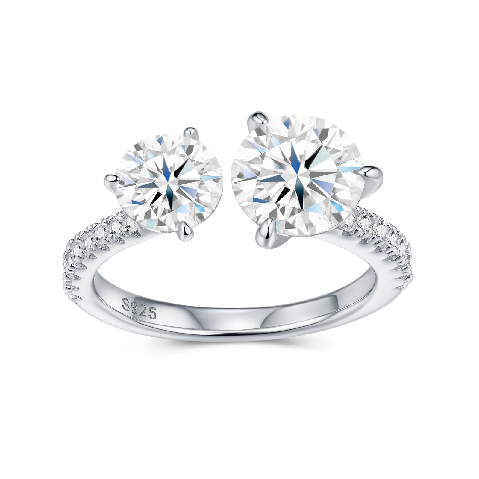 Premium Minimalist Fine Jewelry Open Double Moissanite Ring 925 Sterling Silver Full Diamond Luxury Women's Dainty Ring
Premium Minimalist Fine Jewelry Open Double Moissanite Ring 925 Sterling Silver Full Diamond Luxury Women's Dainty Ring