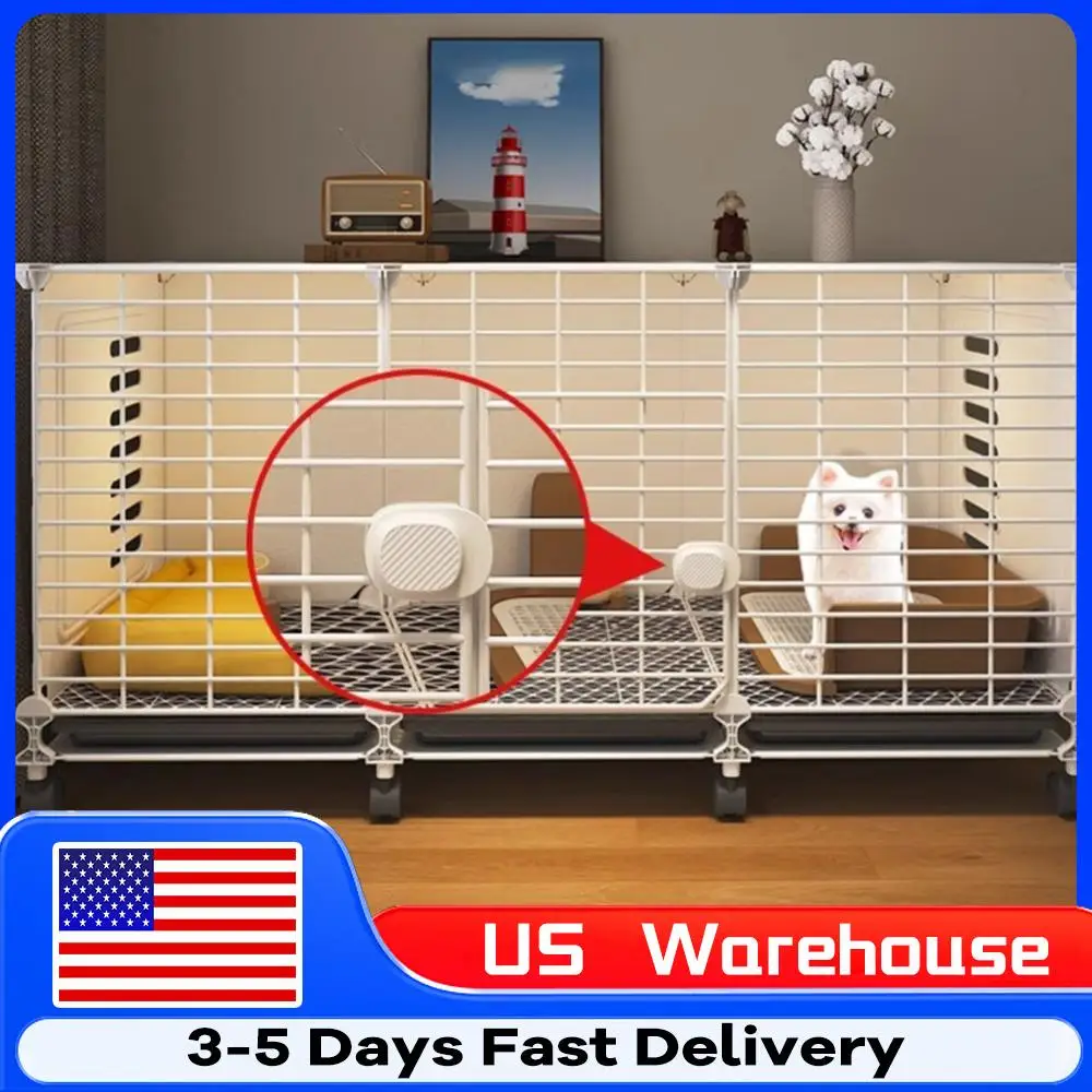 Dog Cage Crate with Wheels & Tray Indoor Dog House Wired Cage Crate Dog Kennels Wire Dogs Kennel for Small/Medium/Large Dog
Dog Cage Crate with Wheels & Tray Indoor Dog House Wired Cage Crate Dog Kennels Wire Dogs Kennel for Small/Medium/Large Dog