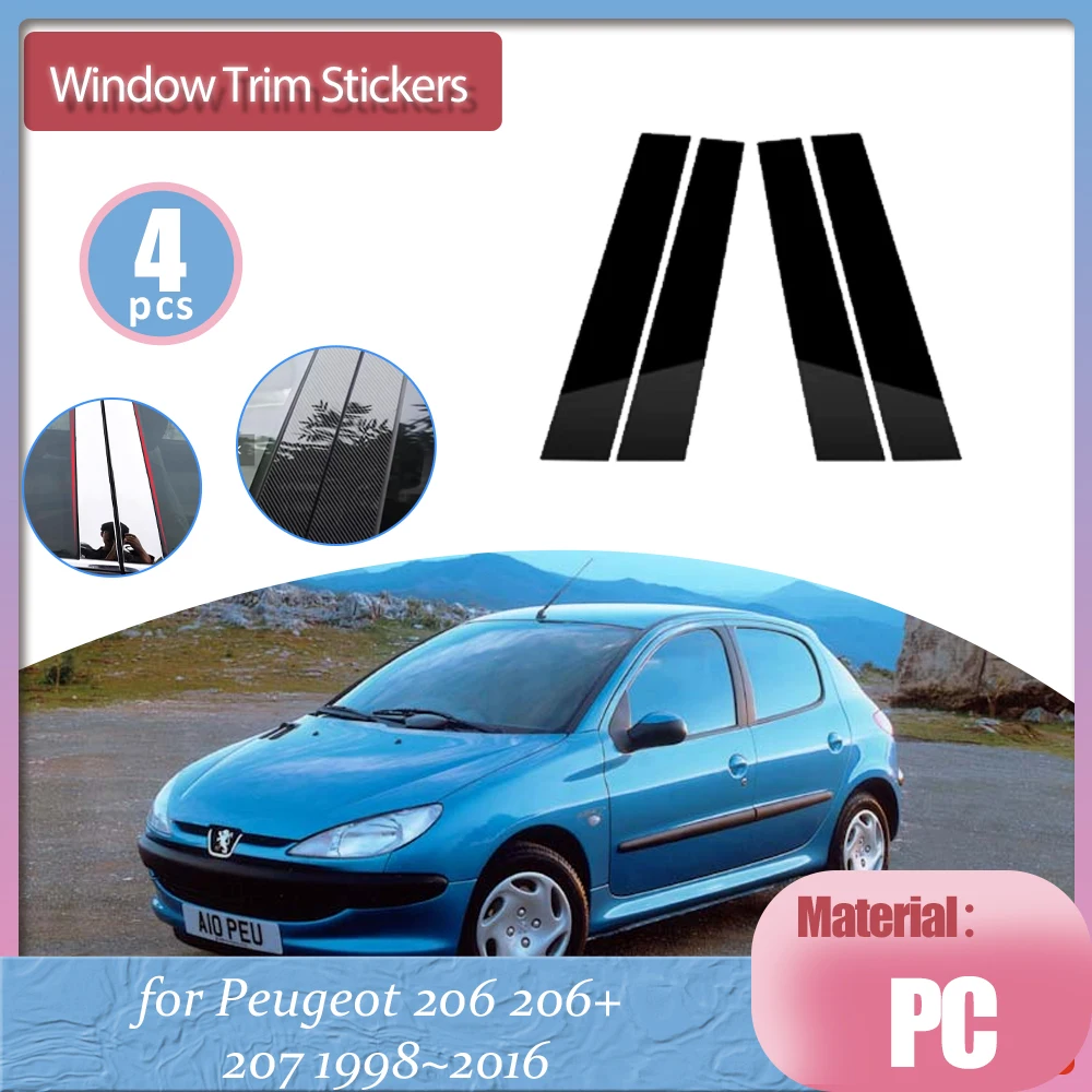 for Peugeot 206 206+ 207 1998~2016 Carbon Fiber Car Door Window Middle Trim Cover B C Pillar Center Column Stickers Accessories
for Peugeot 206 206+ 207 1998~2016 Carbon Fiber Car Door Window Middle Trim Cover B C Pillar Center Column Stickers Accessories