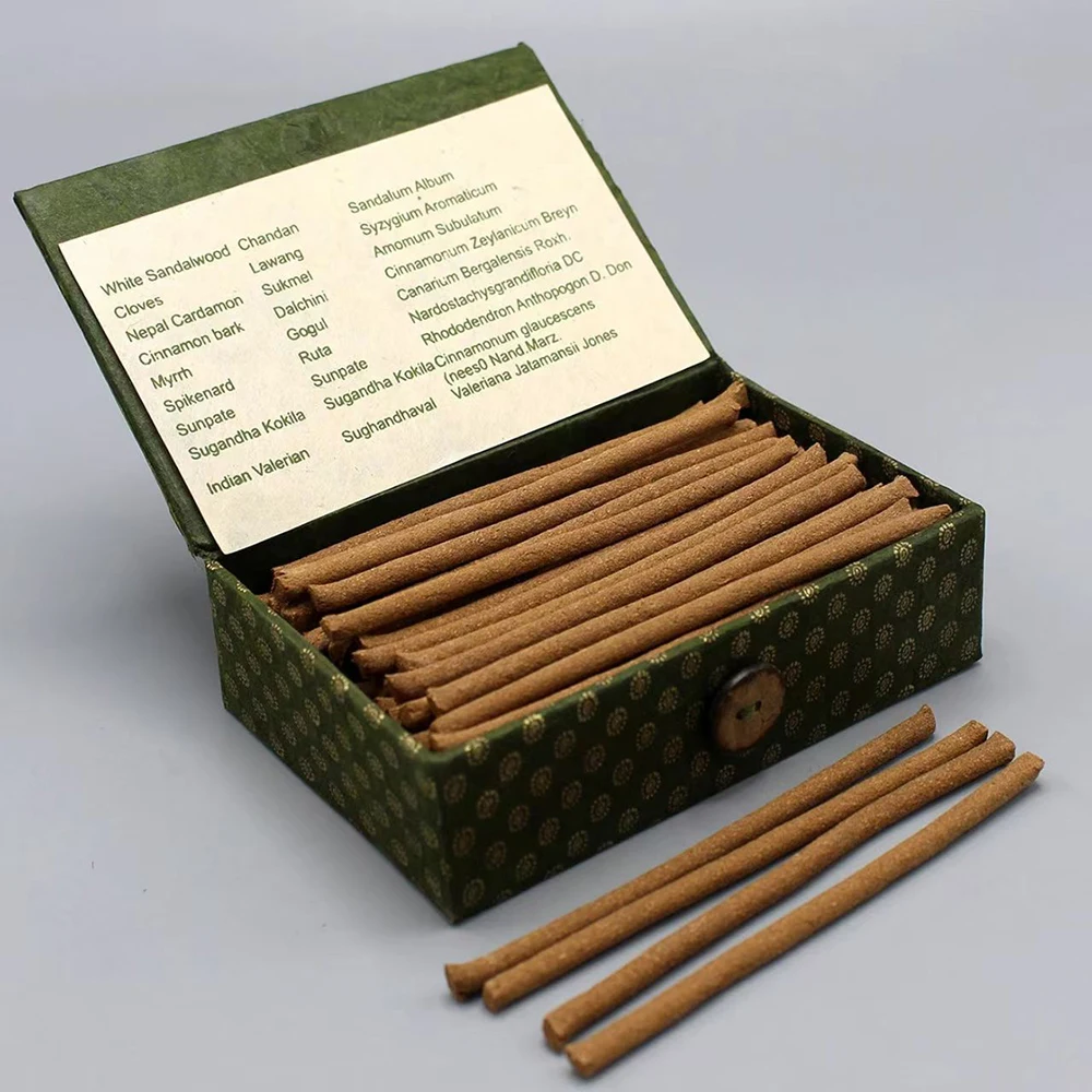 Nepal Kopan Monastery Incense, Handmade herbal incense, Green Tara, Medicine Buddha incense, Home fragrance stick incense, 1box
Nepal Kopan Monastery Incense, Handmade herbal incense, Green Tara, Medicine Buddha incense, Home fragrance stick incense, 1box