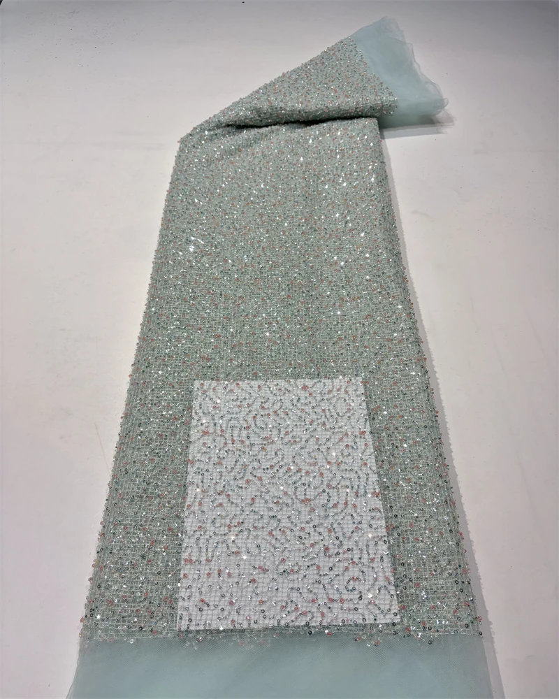 African Lace Beaded Fabric Sequins French Mesh Lace Fabric High Quality Luxury Sewing For Women Wedding Dresses
African Lace Beaded Fabric Sequins French Mesh Lace Fabric High Quality Luxury Sewing For Women Wedding Dresses