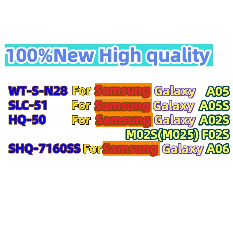 New HQ-7160SS WT-S-N28 SLC-51 HQ-50S Battery For Samsung Galaxy A05 A05S A02S M02S (M025) F02S Galaxy A06 Mobile phone Batteries
New HQ-7160SS WT-S-N28 SLC-51 HQ-50S Battery For Samsung Galaxy A05 A05S A02S M02S (M025) F02S Galaxy A06 Mobile phone Batteries