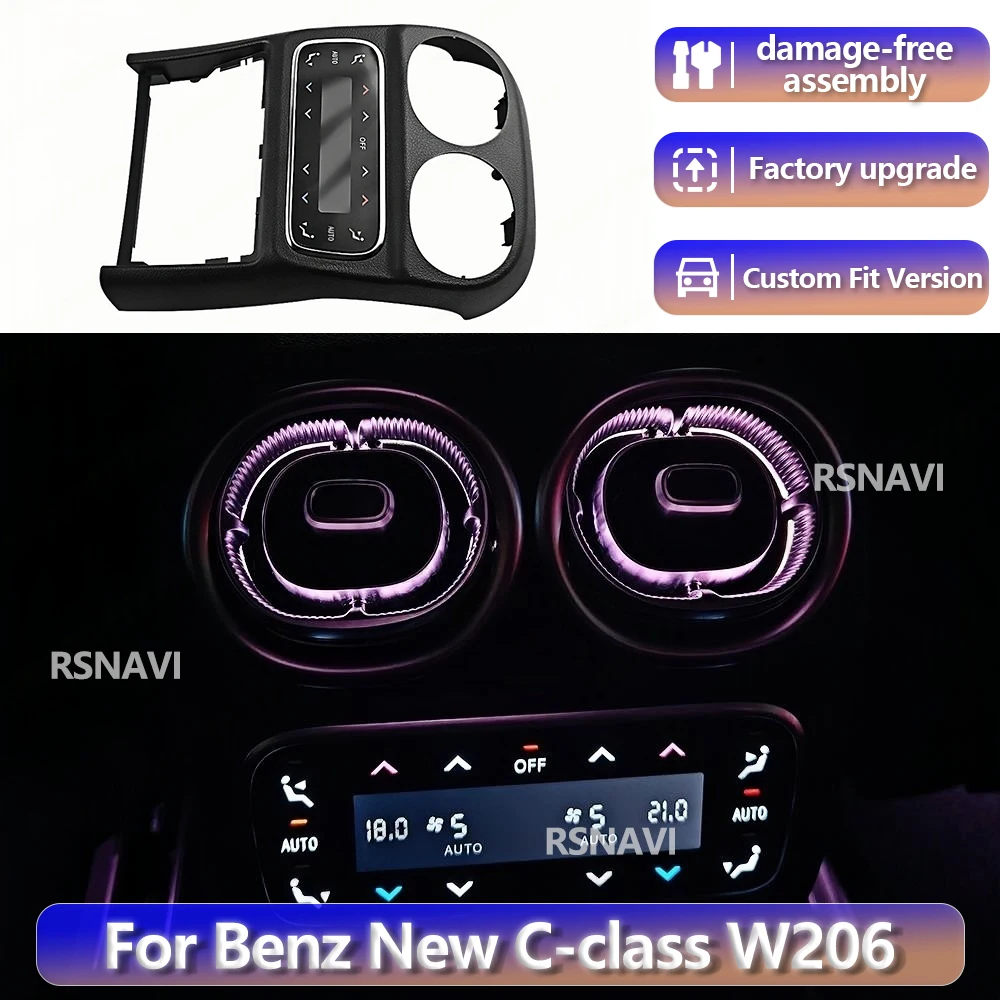 Precise Fit For Benz New C Class W206 2021-2026 Rear Air Conditioner Control Panel LCD Switch Touch Screen AC Upgrade Interior
Precise Fit For Benz New C Class W206 2021-2026 Rear Air Conditioner Control Panel LCD Switch Touch Screen AC Upgrade Interior