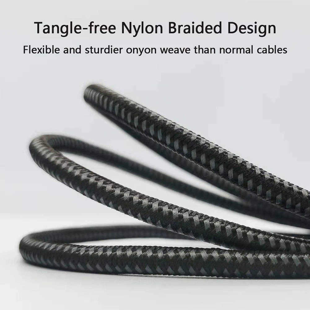 Black Elbow Nylon Braided USB3.0 Charging Cable Type-C High-Speed Data Transmission Cable For Oculus Quest 2 (5 M)
Black Elbow Nylon Braided USB3.0 Charging Cable Type-C High-Speed Data Transmission Cable For Oculus Quest 2 (5 M)