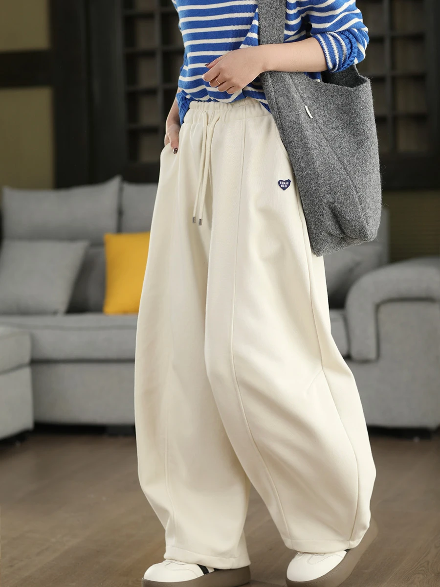 Женские повседневные брюки-бананы из плотного трикотажного хлопка с поясом на резинке, свободного кроя, весенние, для похудения
Женские повседневные брюки-бананы из плотного трикотажного хлопка с поясом на резинке, свободного кроя, весенние, для похудения