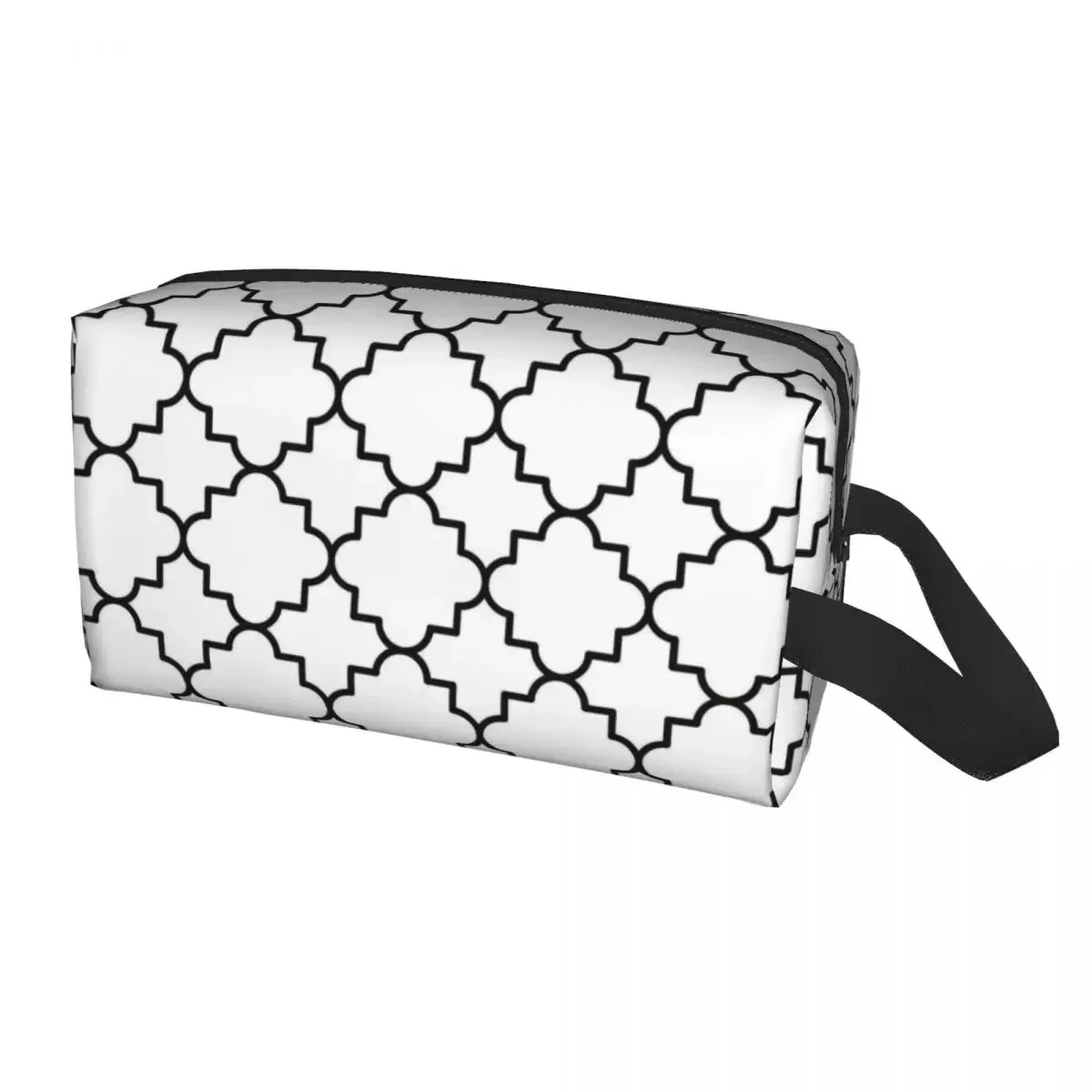 Black And White Moroccan Quatrefoil Makeup Bag for Women Travel Cosmetic Organizer Bohemian Boho Africa Storage Toiletry Bags
Black And White Moroccan Quatrefoil Makeup Bag for Women Travel Cosmetic Organizer Bohemian Boho Africa Storage Toiletry Bags