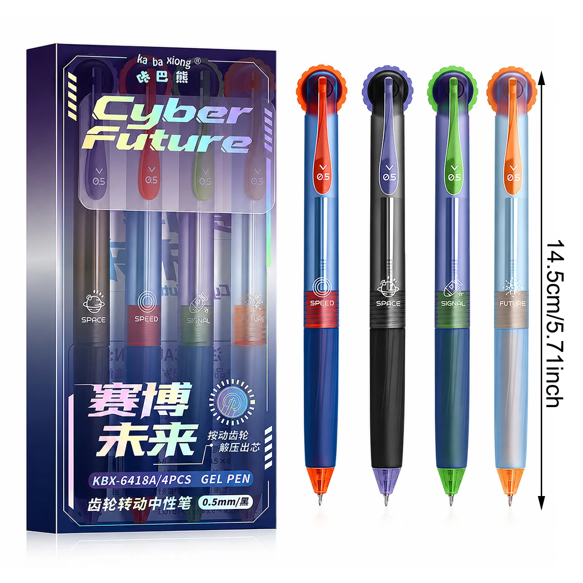 4 cool technology style ballpoint pens, 0.5mm ST pen tip quick drying black ink, suitable for school office stationery gifts
4 cool technology style ballpoint pens, 0.5mm ST pen tip quick drying black ink, suitable for school office stationery gifts