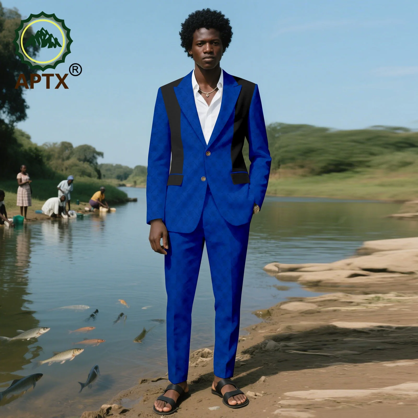 African Clothes for Men Dashiki Suit Long Sleeve Embroidery Jacket and Trousers 2 Pcs Set Bazin Riche Attire Wedding 2516073
African Clothes for Men Dashiki Suit Long Sleeve Embroidery Jacket and Trousers 2 Pcs Set Bazin Riche Attire Wedding 2516073