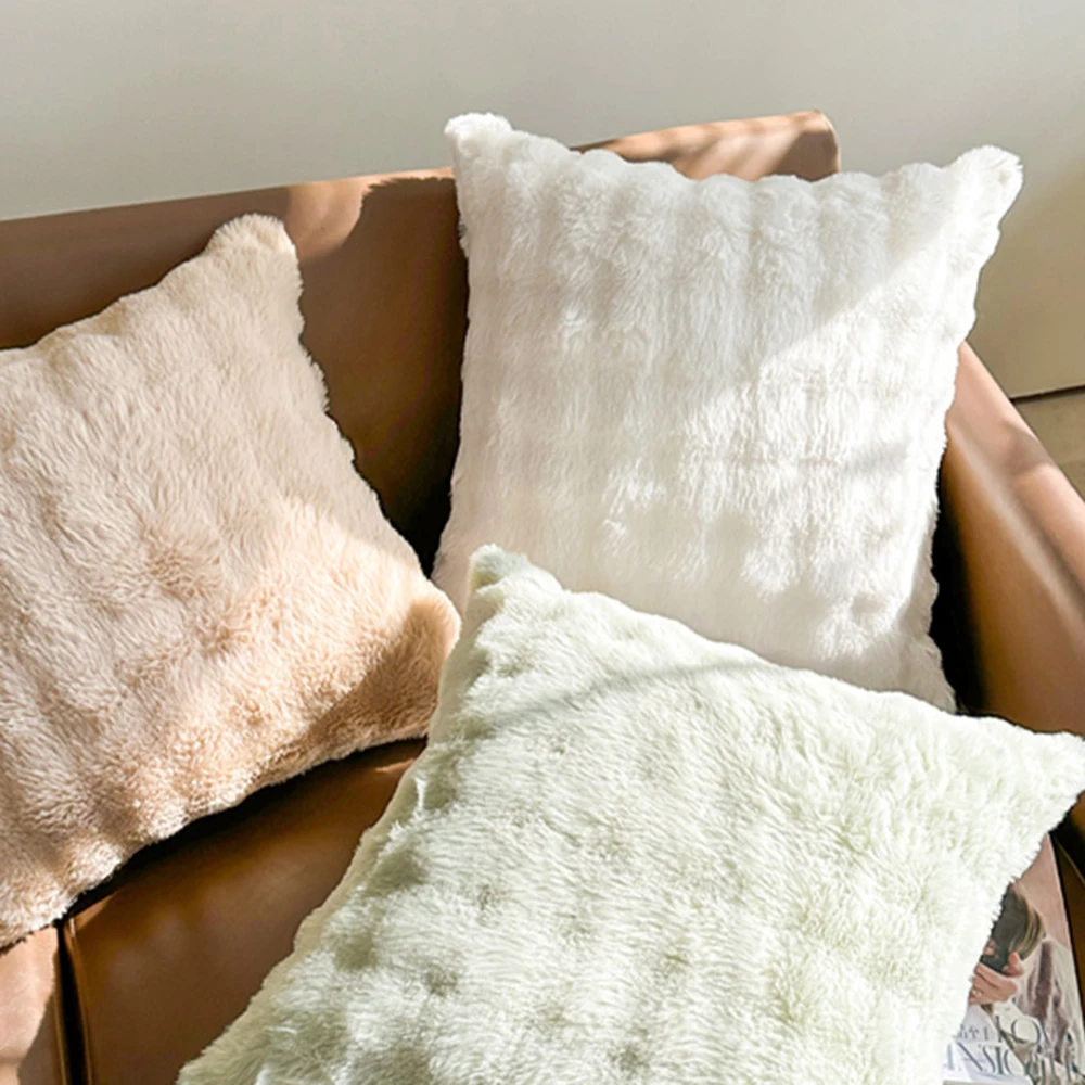 Fluffy Plush Cushion Cover(without core) Winter Warm Thickness Sham Soft Rabbit Fleece Decor Pillowcase Solid color Comfortable
Fluffy Plush Cushion Cover(without core) Winter Warm Thickness Sham Soft Rabbit Fleece Decor Pillowcase Solid color Comfortable