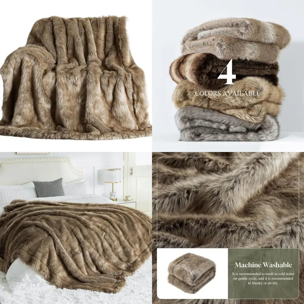 Luxurious Plush Faux Fur Throw, Soft Cozy Blanket for Home Decor, Sandstone Fawn, 60x80
Luxurious Plush Faux Fur Throw, Soft Cozy Blanket for Home Decor, Sandstone Fawn, 60x80