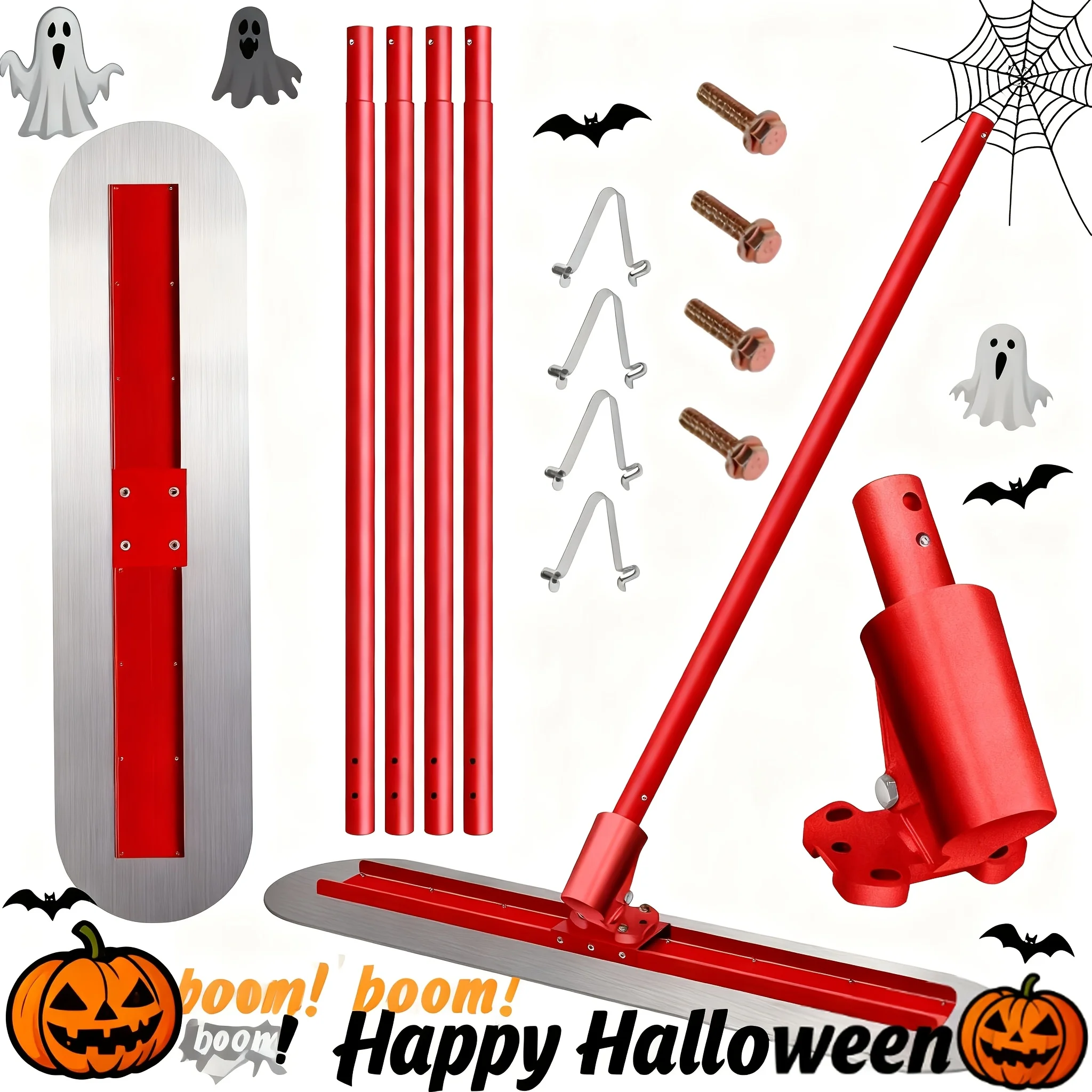 Concrete Float Tool with 4 Handle Concrete Float, Magnesium Aluminum Concrete Float, 48'' X 8'' Concrete Float Kit for Concrete Finish, Red
Concrete Float Tool with 4 Handle Concrete Float, Magnesium Aluminum Concrete Float, 48'' X 8'' Concrete Float Kit for Concrete Finish, Red