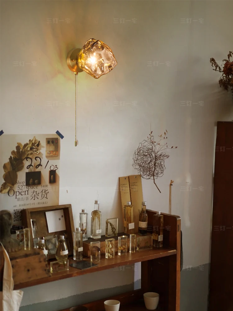 American Corridor Entrance Aisle Lava Ice Cube Glass Bedside Bedroom Study Vintage Ice Cube Wall Lamp 
American Corridor Entrance Aisle Lava Ice Cube Glass Bedside Bedroom Study Vintage Ice Cube Wall Lamp