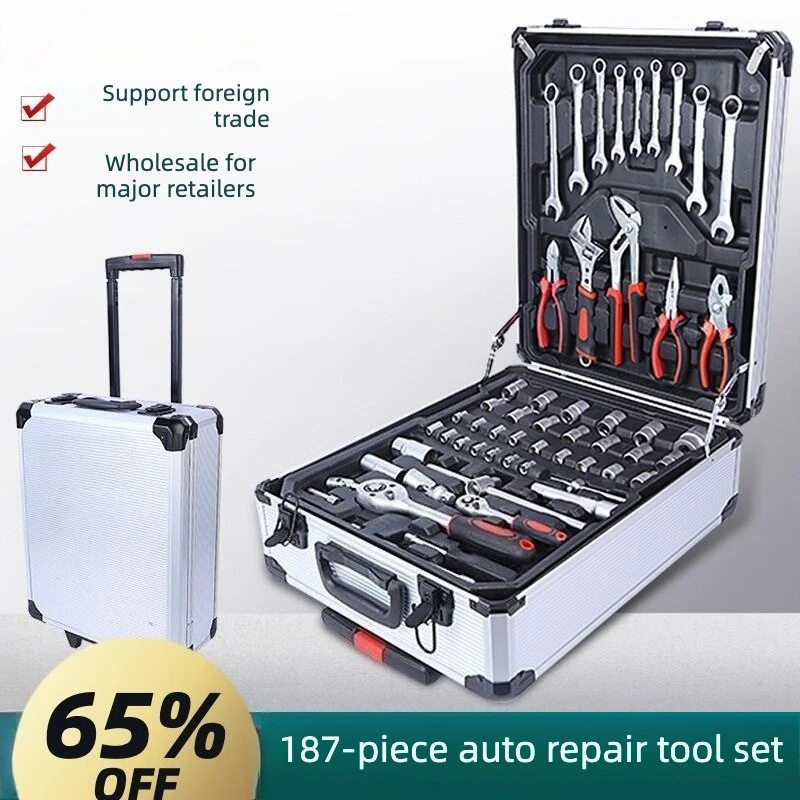 187PCS Auto Repair Kit, 4 99 and 599 On-Board Maintenance Suitcase Hardware Repair Tools
187PCS Auto Repair Kit, 4 99 and 599 On-Board Maintenance Suitcase Hardware Repair Tools
