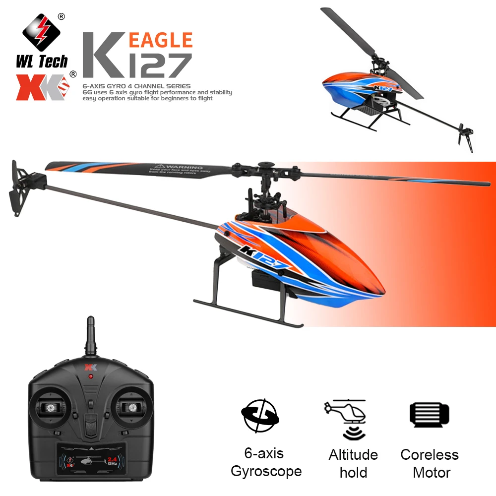 WLtoys K127 4CH RC Helicopters V911S 6-Aixs Gyroscope 2.4G remote Control Airplane Aircraft Model Toys for Children
WLtoys K127 4CH RC Helicopters V911S 6-Aixs Gyroscope 2.4G remote Control Airplane Aircraft Model Toys for Children