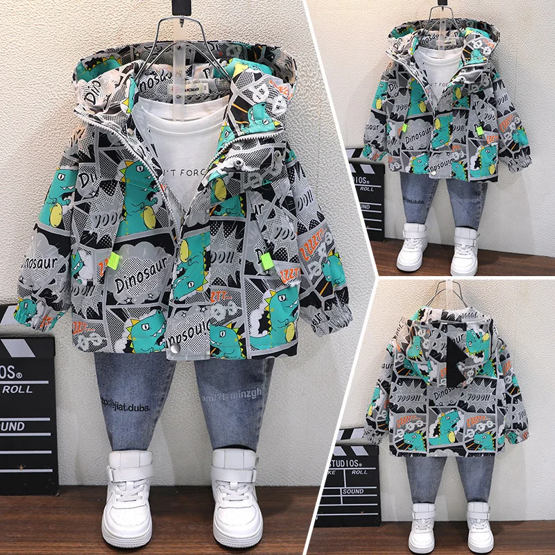 Boys Coat Jacket Cotton Outerwear Overcoat 2023 Dinosaur Spring Autumn Sport Teenagers Children's Warm Clothing
Boys Coat Jacket Cotton Outerwear Overcoat 2023 Dinosaur Spring Autumn Sport Teenagers Children's Warm Clothing