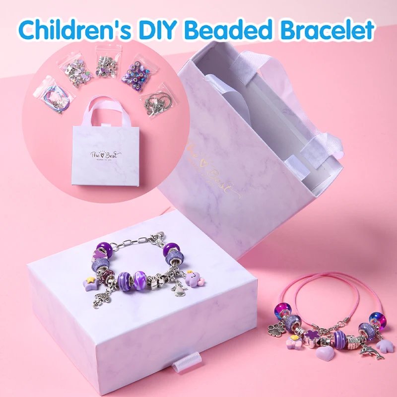 1Set Children's DIY Purple Bracelet Set Handmade Beaded Children's Toys Creative Beaded Jewellery Girls Birthday Gift Set
1Set Children's DIY Purple Bracelet Set Handmade Beaded Children's Toys Creative Beaded Jewellery Girls Birthday Gift Set