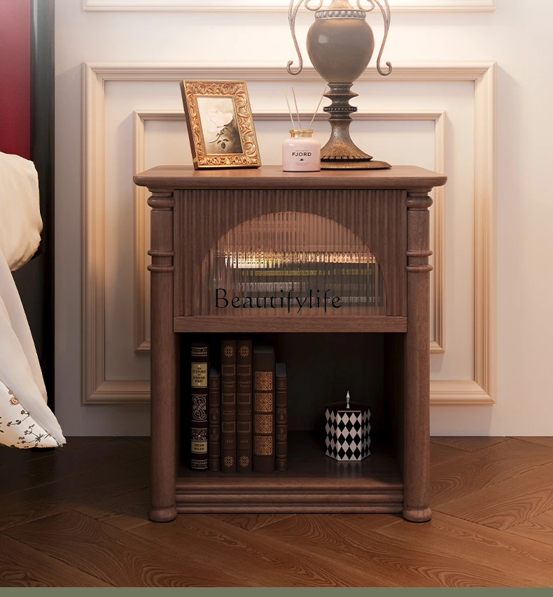 Solid wood bedside table simple modern small household bedroom bedside narrow cabinet
Solid wood bedside table simple modern small household bedroom bedside narrow cabinet