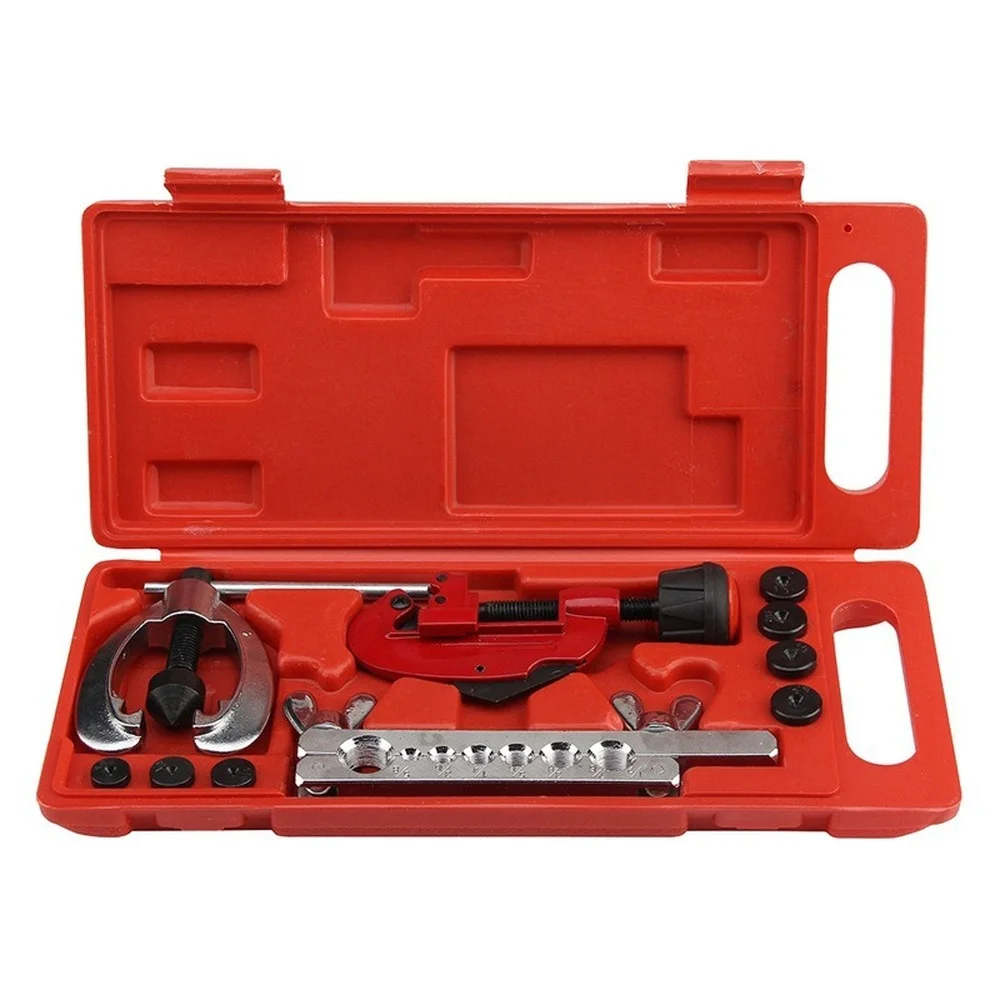 10Pc Pipe Flaring Kit Brake Fuel Tube Repair Flare Kit With Cutter Bending Tool Set 7Dies CT-2029
10Pc Pipe Flaring Kit Brake Fuel Tube Repair Flare Kit With Cutter Bending Tool Set 7Dies CT-2029
