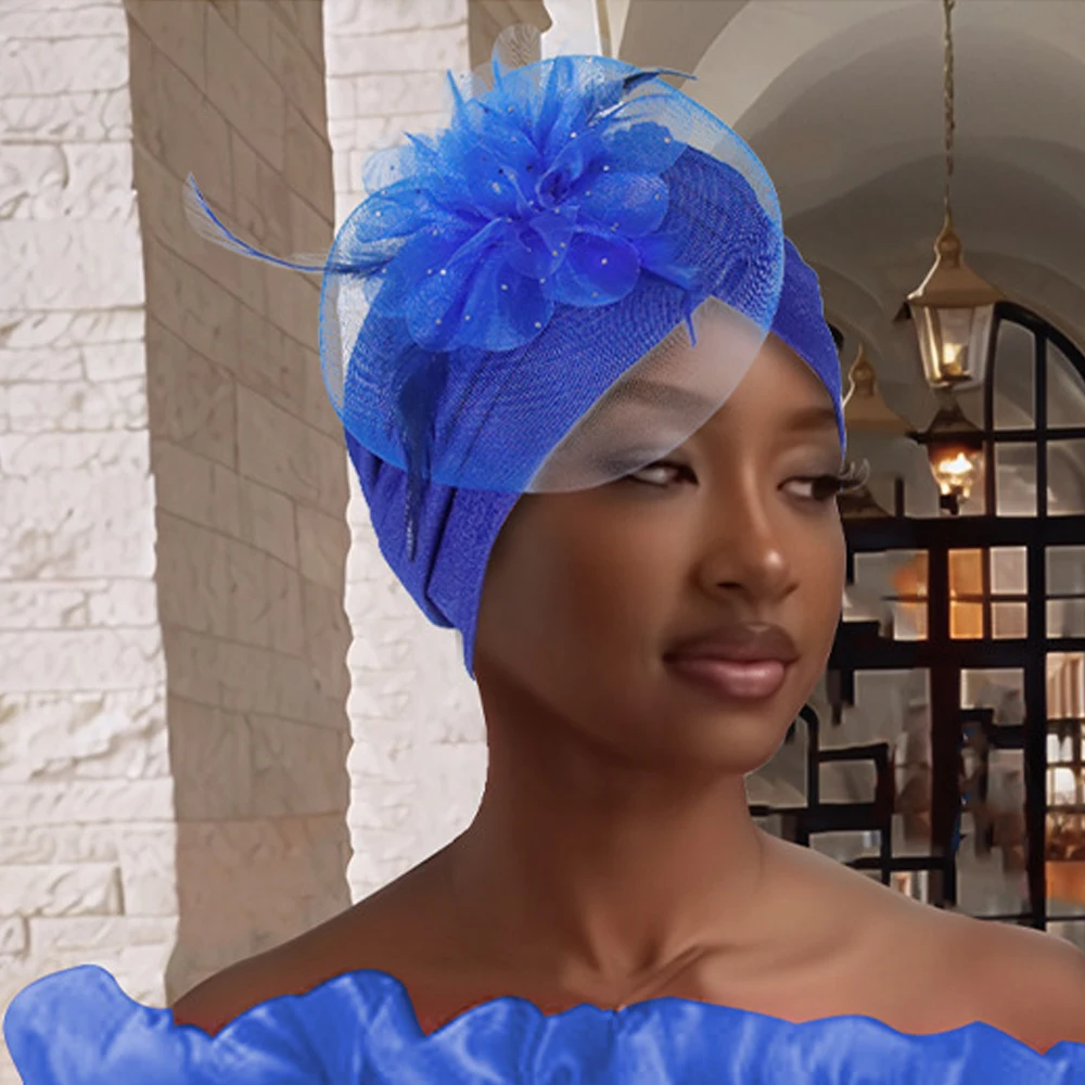 New African Women Turban Feather Flower Cap Auto Gele Headtie Muslim Hijab Bonnet Beanies Hair Loss Headscarf Hat Turbante Mujer
New African Women Turban Feather Flower Cap Auto Gele Headtie Muslim Hijab Bonnet Beanies Hair Loss Headscarf Hat Turbante Mujer