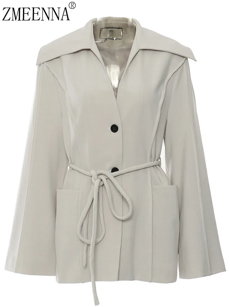 ZMEENNA Belted Jacket Fashionable Outerwear For Ladies Sophisticated Design Button Closure And Waist Tie Comfortable ZM794
ZMEENNA Belted Jacket Fashionable Outerwear For Ladies Sophisticated Design Button Closure And Waist Tie Comfortable ZM794