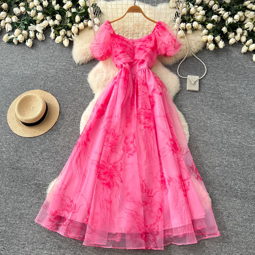 Elegant Floral/Purple/Yellow/Blue Maxi Dress Women Summer Puff Sleeve Square Neck Princess Ball Gown Evening Party Prom Vestidos
Elegant Floral/Purple/Yellow/Blue Maxi Dress Women Summer Puff Sleeve Square Neck Princess Ball Gown Evening Party Prom Vestidos
