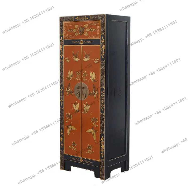 Chinese-style all-solid wood hand-painted locker, simple retro storage locker
Chinese-style all-solid wood hand-painted locker, simple retro storage locker