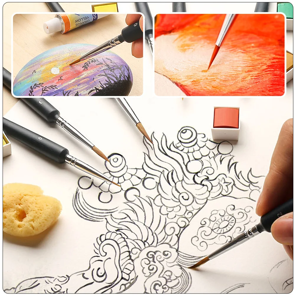 10Pcs Wolf Hair Brush Set Professional Painting Brushes Wooden Detail Paint Brush for Watercolor Acrylic Oil Painting Drawing
10Pcs Wolf Hair Brush Set Professional Painting Brushes Wooden Detail Paint Brush for Watercolor Acrylic Oil Painting Drawing