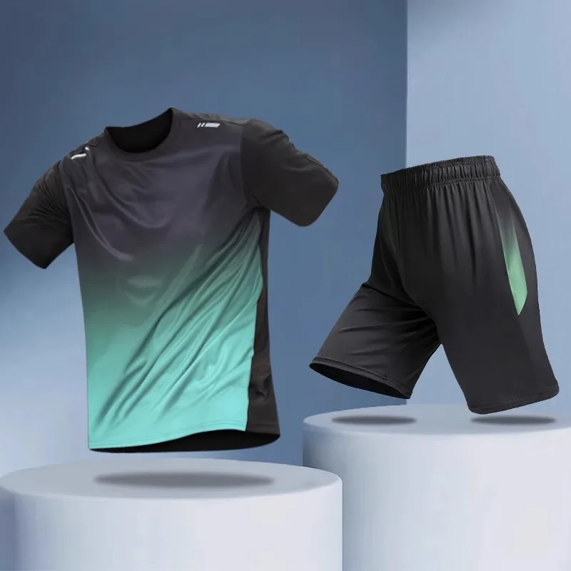 Plus Size Summer Men's T-Shirt Shorts Set Men Badminton Top Quick Drying Fitness Training Sport Outdoor Casual Running Tracksuit 
Plus Size Summer Men's T-Shirt Shorts Set Men Badminton Top Quick Drying Fitness Training Sport Outdoor Casual Running Tracksuit