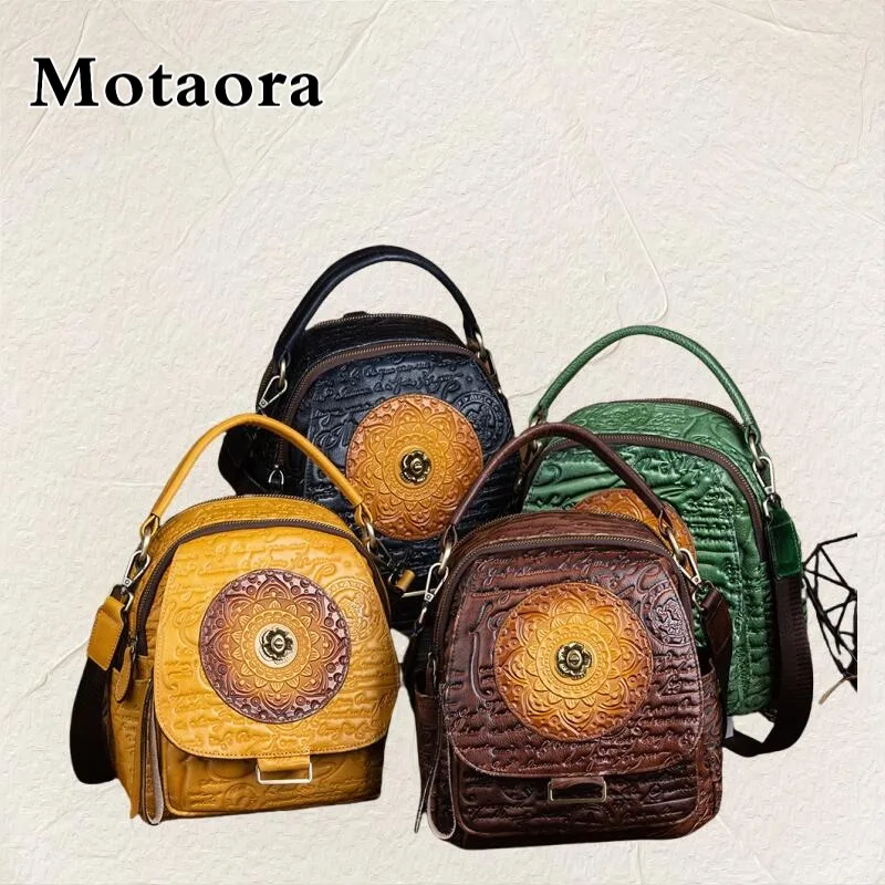 MOTAORA Vintage Cowhide Backpack for Women Embossed Floral Leather Bag Large Capacity School Bookbag 4 Colors College Daypack
MOTAORA Vintage Cowhide Backpack for Women Embossed Floral Leather Bag Large Capacity School Bookbag 4 Colors College Daypack