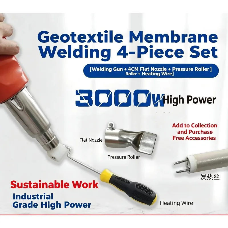 Hot Sale Geomembrane Welding Gun 2000 Extrusion Welder EX3 EX2 Welding Shoes/Nozzles/Test Equipment/Spare Parts
Hot Sale Geomembrane Welding Gun 2000 Extrusion Welder EX3 EX2 Welding Shoes/Nozzles/Test Equipment/Spare Parts