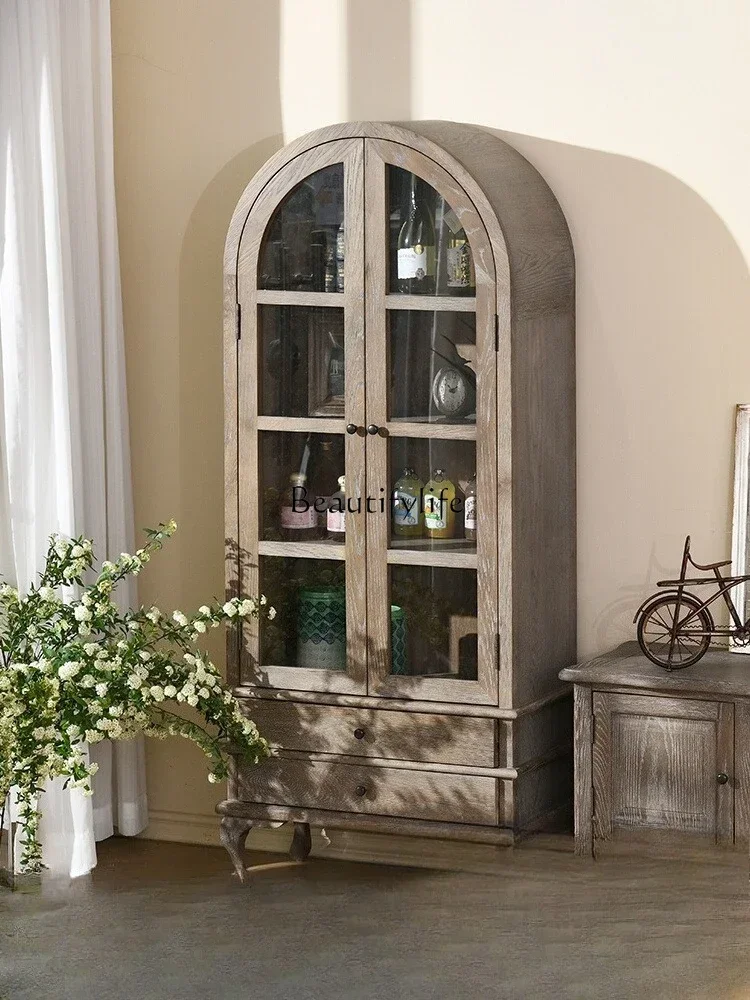 ls 04American French Country White Oak Solid Wood Bookcase Living Room Edge Cabinet 
ls 04American French Country White Oak Solid Wood Bookcase Living Room Edge Cabinet