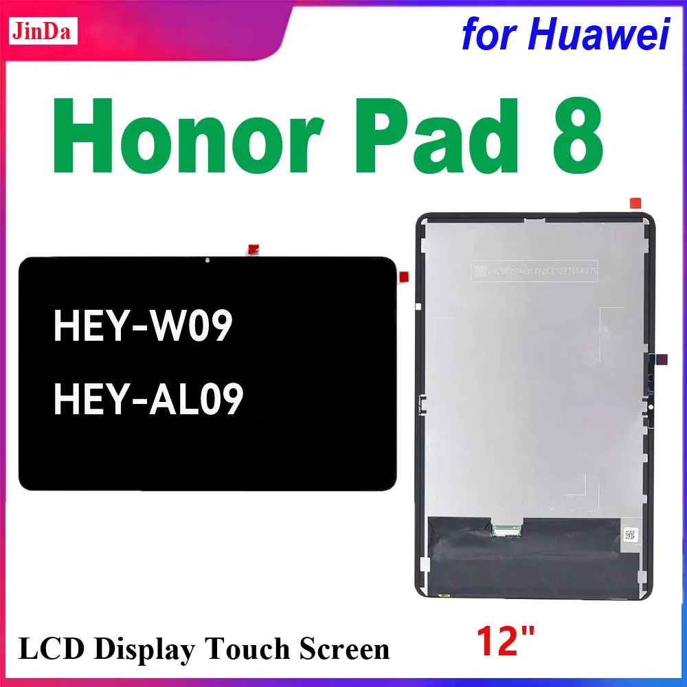 12-дюймовый протестированный ЖК-дисплей для Huawei Honor Pad 8 HEY-W09 HEY-AL09 W09 AL09, замена преобразователя сенсорного экрана в сборе
12-дюймовый протестированный ЖК-дисплей для Huawei Honor Pad 8 HEY-W09 HEY-AL09 W09 AL09, замена преобразователя сенсорного экрана в сборе