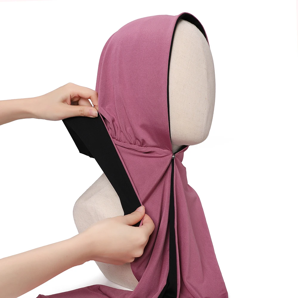 New Instant Jersey Hijab Two Colors Undercap Hijabs Muslim Women Hijab Cap Full Cover Snap Fastener Head Wraps Islam Turban
New Instant Jersey Hijab Two Colors Undercap Hijabs Muslim Women Hijab Cap Full Cover Snap Fastener Head Wraps Islam Turban