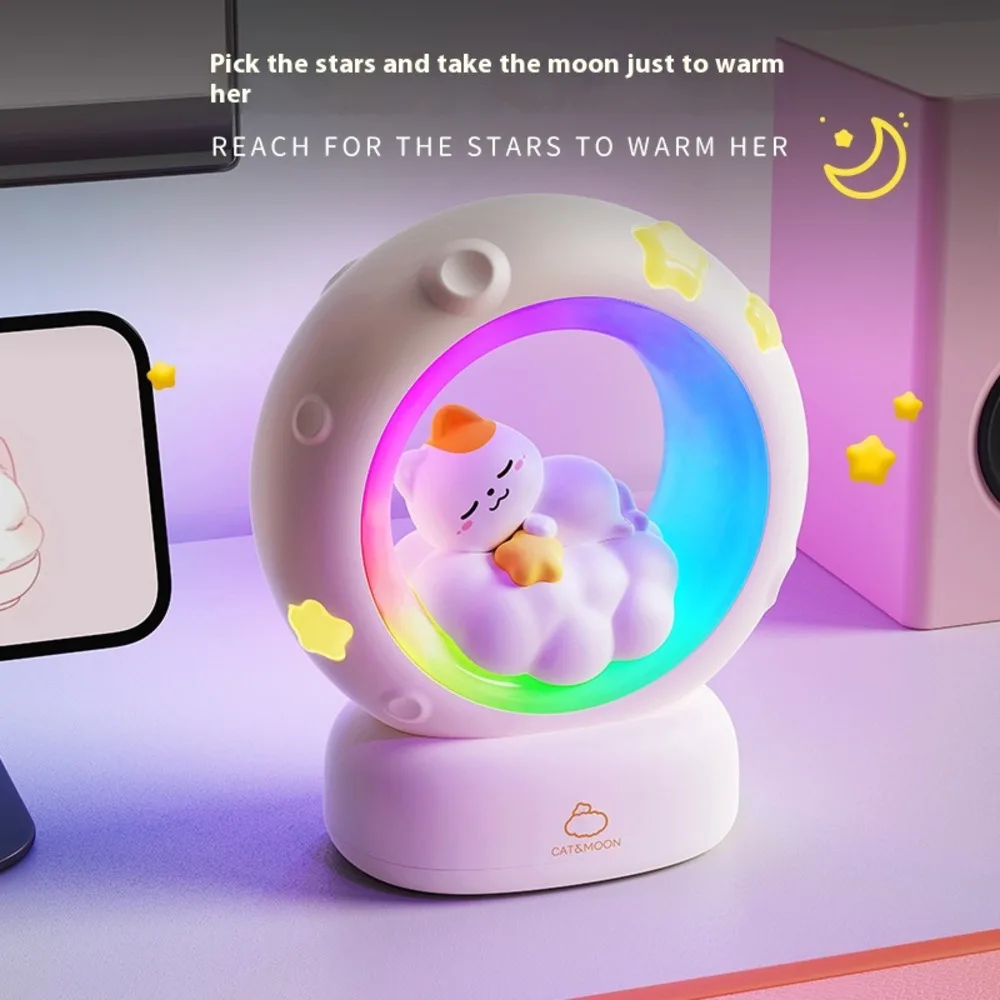 Creative Cute Atmosphere Light Birthday Gift for Girls Night Light Star Moon Cat Decor Tap Control LED Lamp for Women
Creative Cute Atmosphere Light Birthday Gift for Girls Night Light Star Moon Cat Decor Tap Control LED Lamp for Women