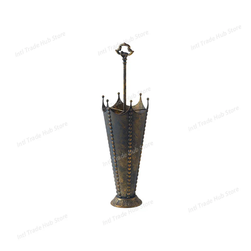 Iron Crown Umbrella Stand, Vintage Gold Brown, Hand-Forged Entryway Storage, Tall Retro Hallway Organizer, Metal Holder
Iron Crown Umbrella Stand, Vintage Gold Brown, Hand-Forged Entryway Storage, Tall Retro Hallway Organizer, Metal Holder