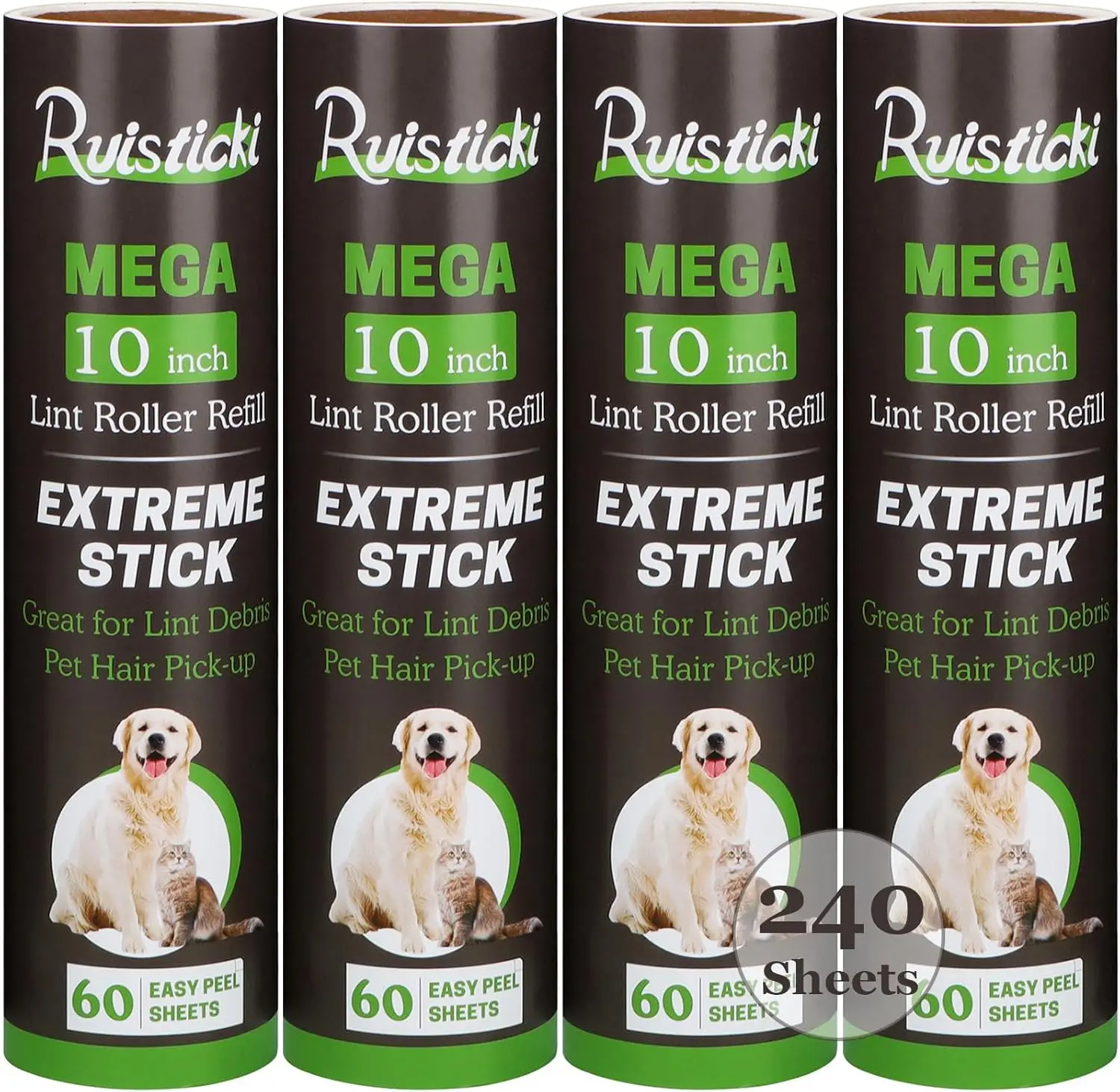 10 Inch Lint Roller Refill, 4 Packs of 60 Sheets, Total 240 Extra Sticky Sheets for Pet Hair, Lint, Dust
10 Inch Lint Roller Refill, 4 Packs of 60 Sheets, Total 240 Extra Sticky Sheets for Pet Hair, Lint, Dust