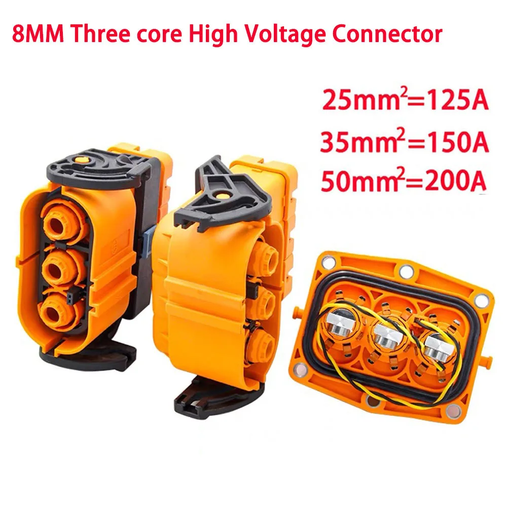 8MM three core high-voltage connector straight/curved plug socket electric new energy vehicle socket energy storage connector
8MM three core high-voltage connector straight/curved plug socket electric new energy vehicle socket energy storage connector