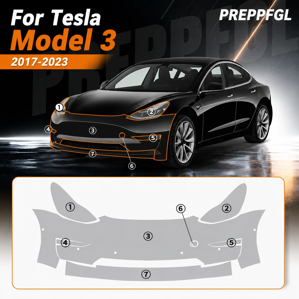 8.5Mil Pre-cut PPF For Tesla Model 3 2017-2023 TPU Bumper Hood Paint Protection Film Scratch-Resistant Transparent Shield
8.5Mil Pre-cut PPF For Tesla Model 3 2017-2023 TPU Bumper Hood Paint Protection Film Scratch-Resistant Transparent Shield