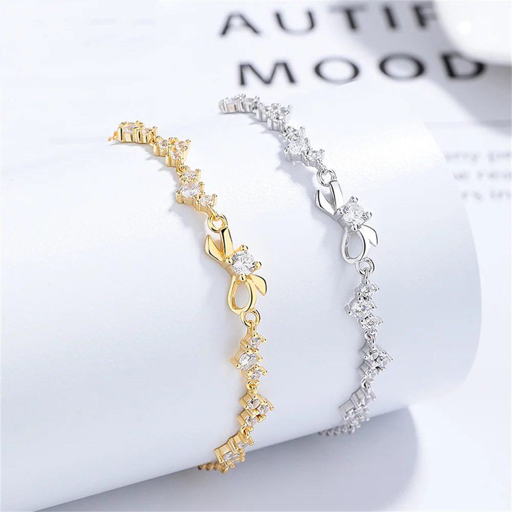 Korean Versatile 925 Silver Bracelet, Bow Knot Zircon, INS Niche Sweet Premium Jewelry
Korean Versatile 925 Silver Bracelet, Bow Knot Zircon, INS Niche Sweet Premium Jewelry