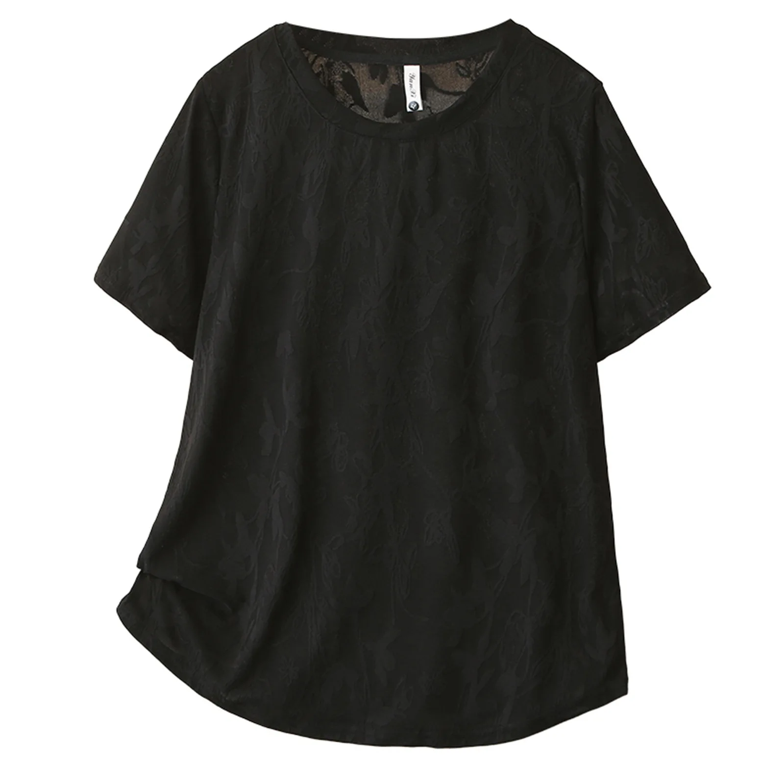 2026 Summer Plus Size Jacquard T-Shirt Women Round Neck Short Sleeve Versatile Casual Pullover Tops For Curvy Ladies 2611
2026 Summer Plus Size Jacquard T-Shirt Women Round Neck Short Sleeve Versatile Casual Pullover Tops For Curvy Ladies 2611