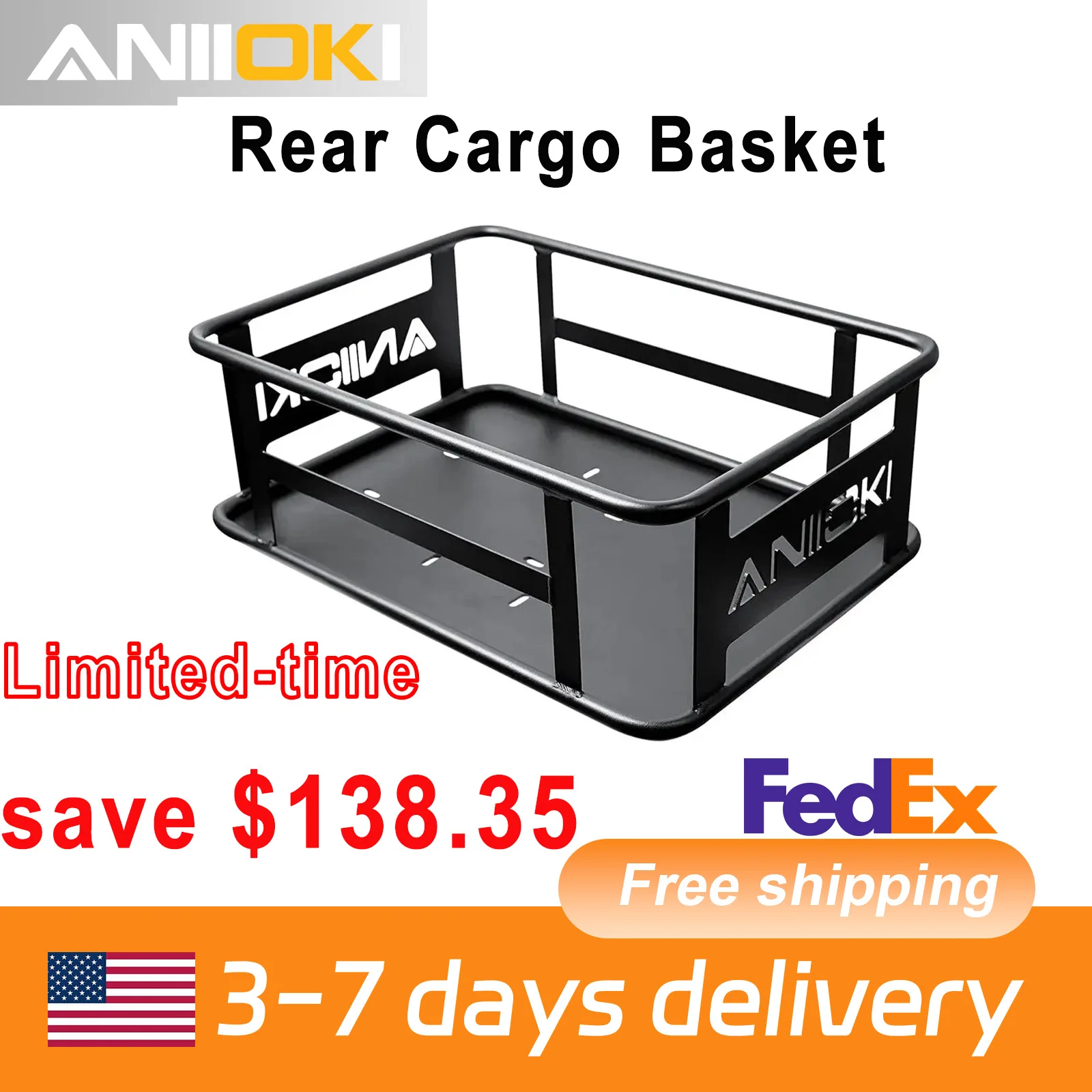 Aniioki Rear Cargo Basket Electric Bicycle Rear Cargo Basket
Aniioki Rear Cargo Basket Electric Bicycle Rear Cargo Basket