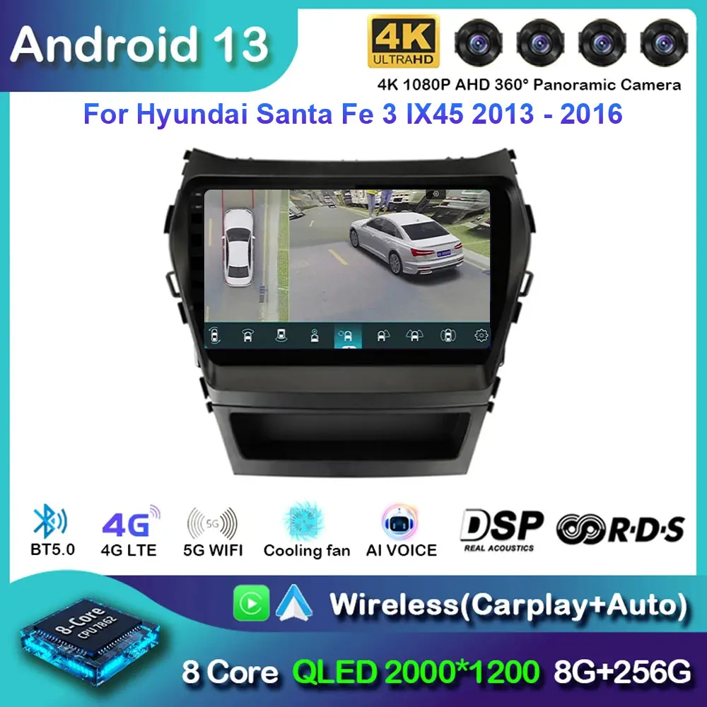 Android13 Carplay Car Radio For Hyundai Santa Fe 3 Grand IX45 2012 - 2017 Navigation GPS Multimedia Player WiFi+4G Stereo video
Android13 Carplay Car Radio For Hyundai Santa Fe 3 Grand IX45 2012 - 2017 Navigation GPS Multimedia Player WiFi+4G Stereo video