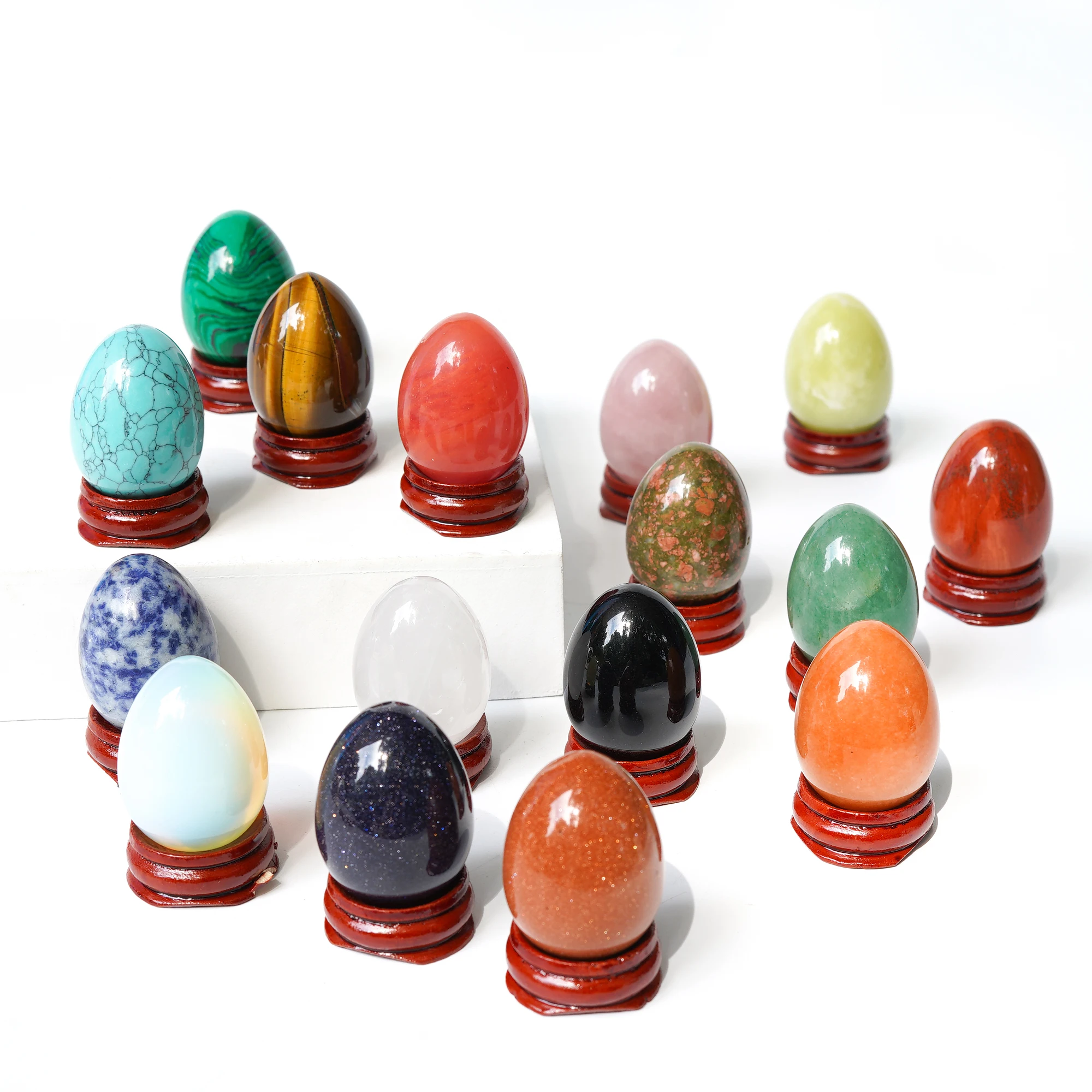 2023 40*30mm Crystal Eggs With Wood Stand Natural Gemstone Bell Chakra Healing Reiki Stone Carved Crafts
2023 40*30mm Crystal Eggs With Wood Stand Natural Gemstone Bell Chakra Healing Reiki Stone Carved Crafts