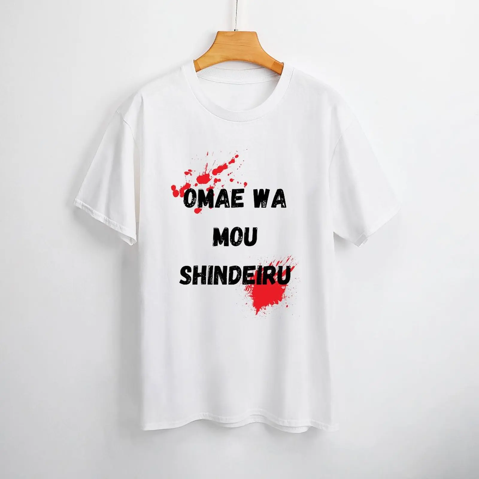 OMAE WA MOU SHINDEIRU аниме Kanji Sticke футболки из чистого хлопка для кампании высшего качества для путешествий, высокого качества, европейский размер
OMAE WA MOU SHINDEIRU аниме Kanji Sticke футболки из чистого хлопка для кампании высшего качества для путешествий, высокого качества, европейский размер