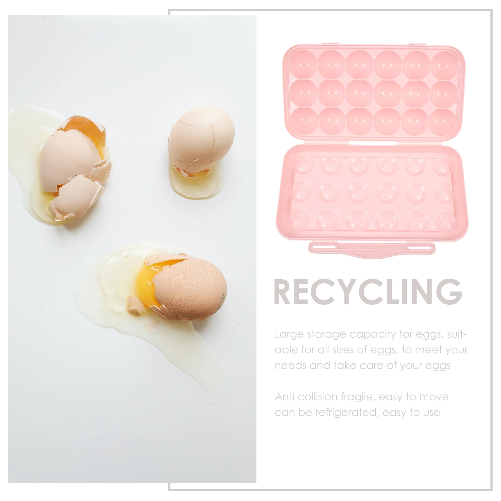 Egg Preservation Box 12 Eggs Capacity Pink Stackable Washable PP Material Grid Design Airtight Storage Container Kitchen
Egg Preservation Box 12 Eggs Capacity Pink Stackable Washable PP Material Grid Design Airtight Storage Container Kitchen
