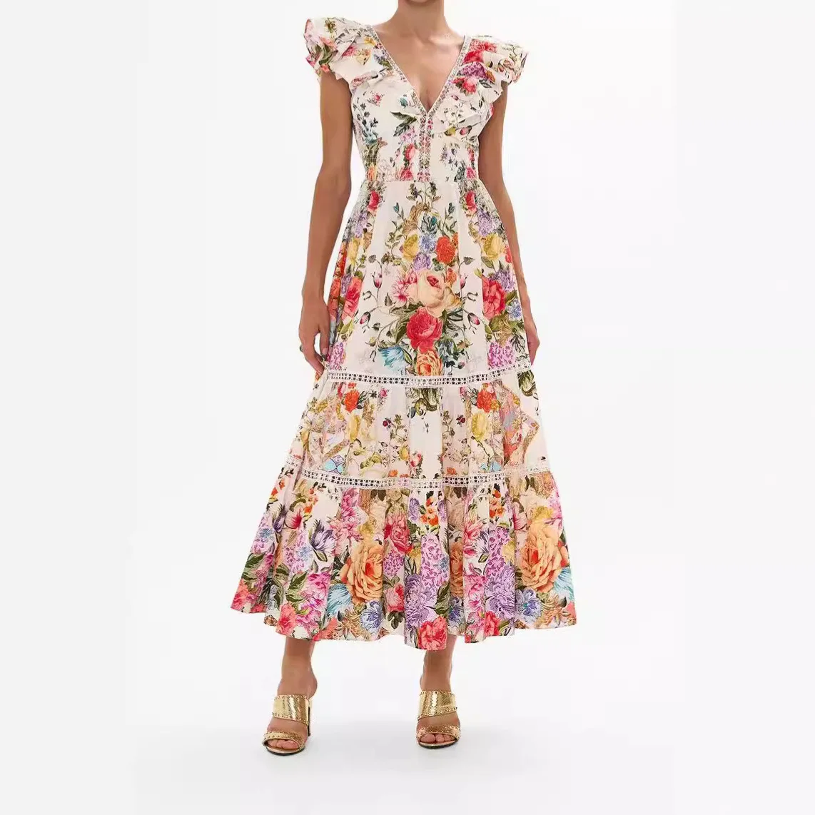 Hot C V-neck 3D Print Flowers Women's Dresses High Waist Tops Sleeveless High Quality Casual Holiday Style Long Skirt
Hot C V-neck 3D Print Flowers Women's Dresses High Waist Tops Sleeveless High Quality Casual Holiday Style Long Skirt