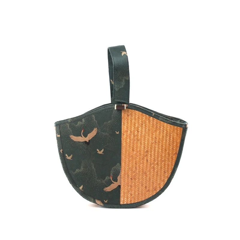 Bamboo mat handbag classical crane literary cloth bag tea clothing accessories storage bag
Bamboo mat handbag classical crane literary cloth bag tea clothing accessories storage bag