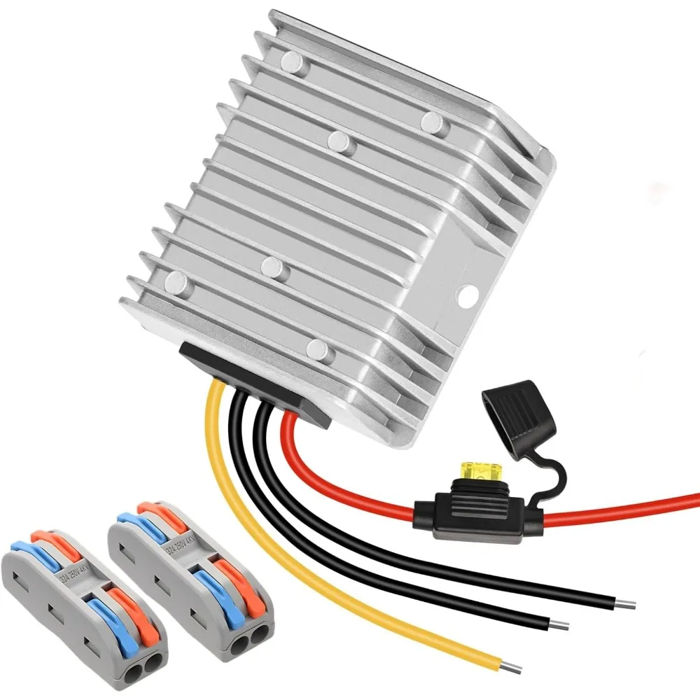 72V 60V 48V 36V 24V 20V 18V Step Down to 12V 20A 240W Buck Converter Golf Cart Voltage Regulator Reducer Transformer with Fuse
72V 60V 48V 36V 24V 20V 18V Step Down to 12V 20A 240W Buck Converter Golf Cart Voltage Regulator Reducer Transformer with Fuse